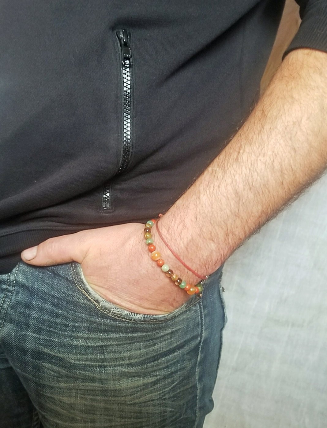 Bracelet personnalisé lithothérapie homme