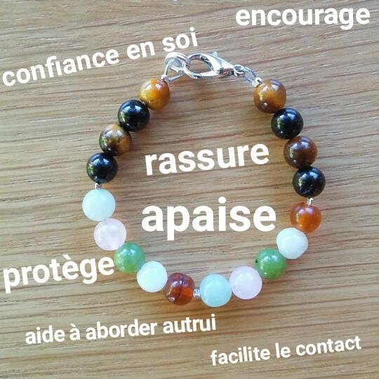 Bracelet personnalisé lithothérapie enfant