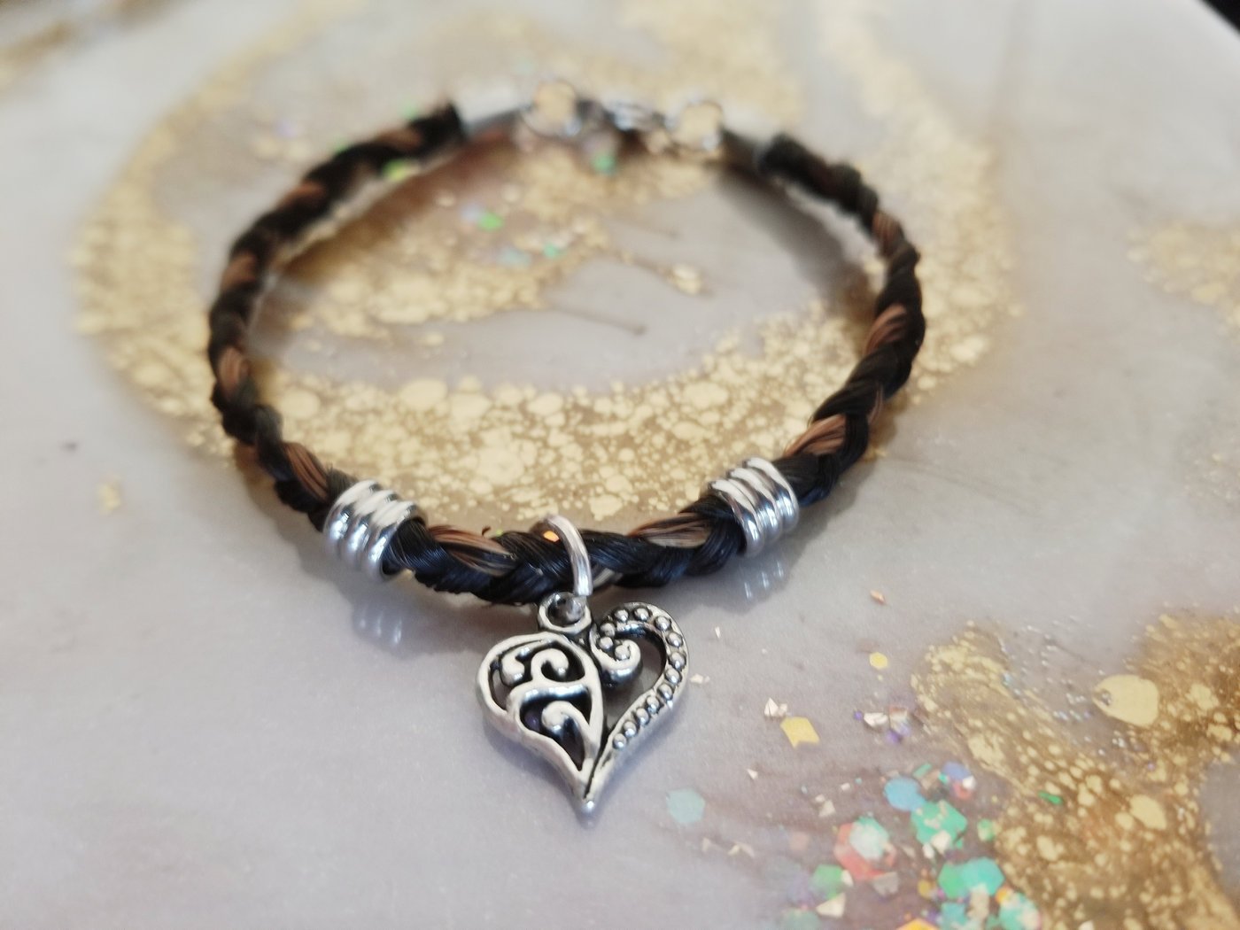 Bracelet en crins de chevaux
